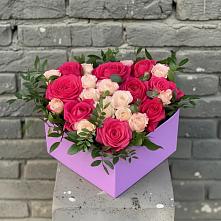Цветочная композиция из Розы в коробке #REPLACE_PRED# Кострово