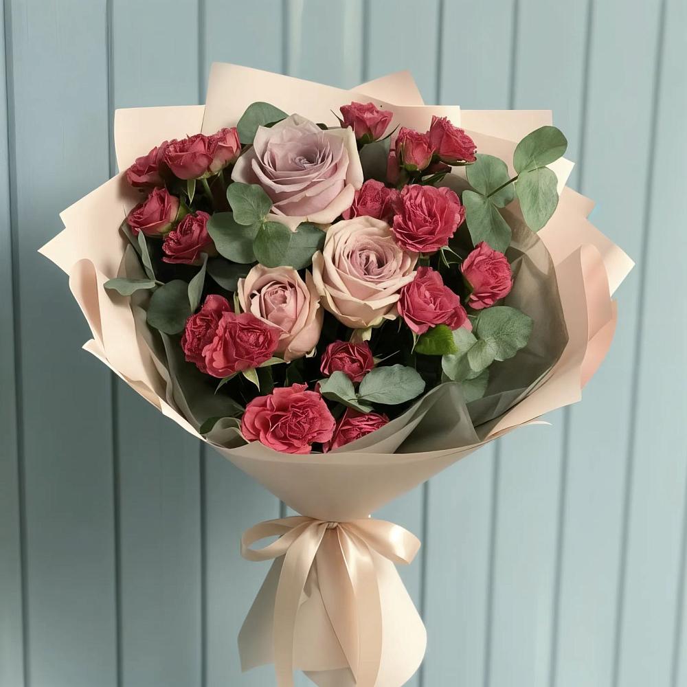 Букет цветов из: Гвоздики и Розы в Кострово