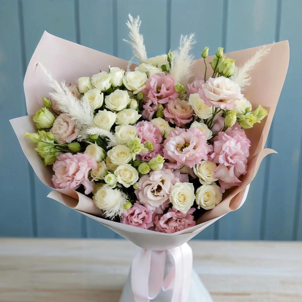 Букет цветов из: Альстромерии и Розы в Кострово