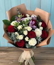 Букет цветов из:  Розы и Альстромерии #REPLACE_PRED# Кострово
