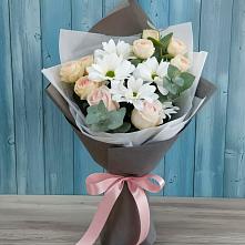 Букет цветов из:  Хризантемы и Розы в Кострово