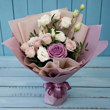 Букет цветов из:  Розы и Лизиантусы #REPLACE_PRED# Кострово