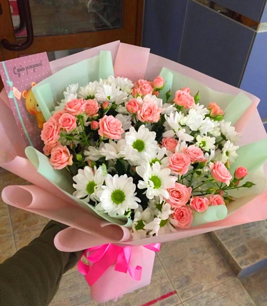 Букет цветов из: Розы и Хризантемы в Кострово