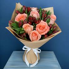 Букет цветов из:  Розы и Альстромерии в Кострово