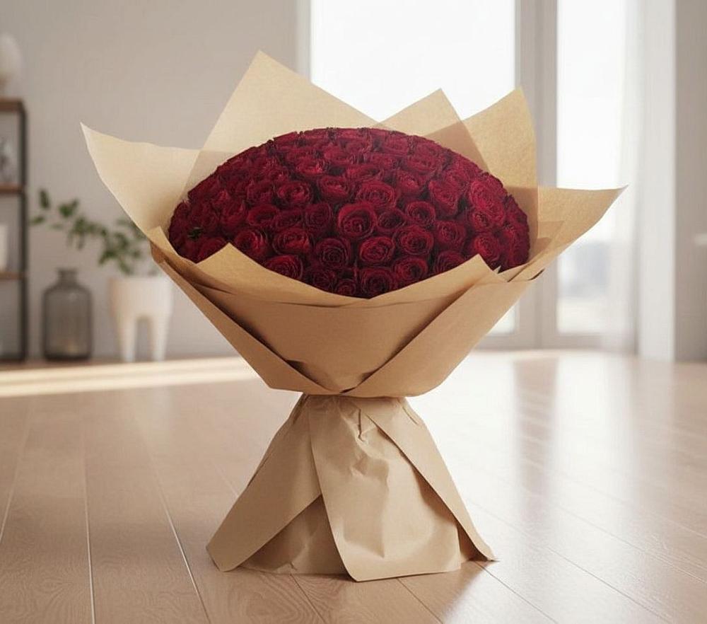 Букет 101 Красная роза в Кострово