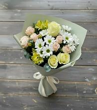 Букет цветов из:  Альстромерии, Розы и Хризантемы в Кострово