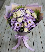 Букет цветов из:  Хризантемы и Розы #REPLACE_PRED# Кострово