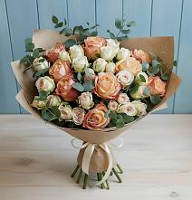 Букет цветов из:  Альстромерии и Розы #REPLACE_PRED# Кострово